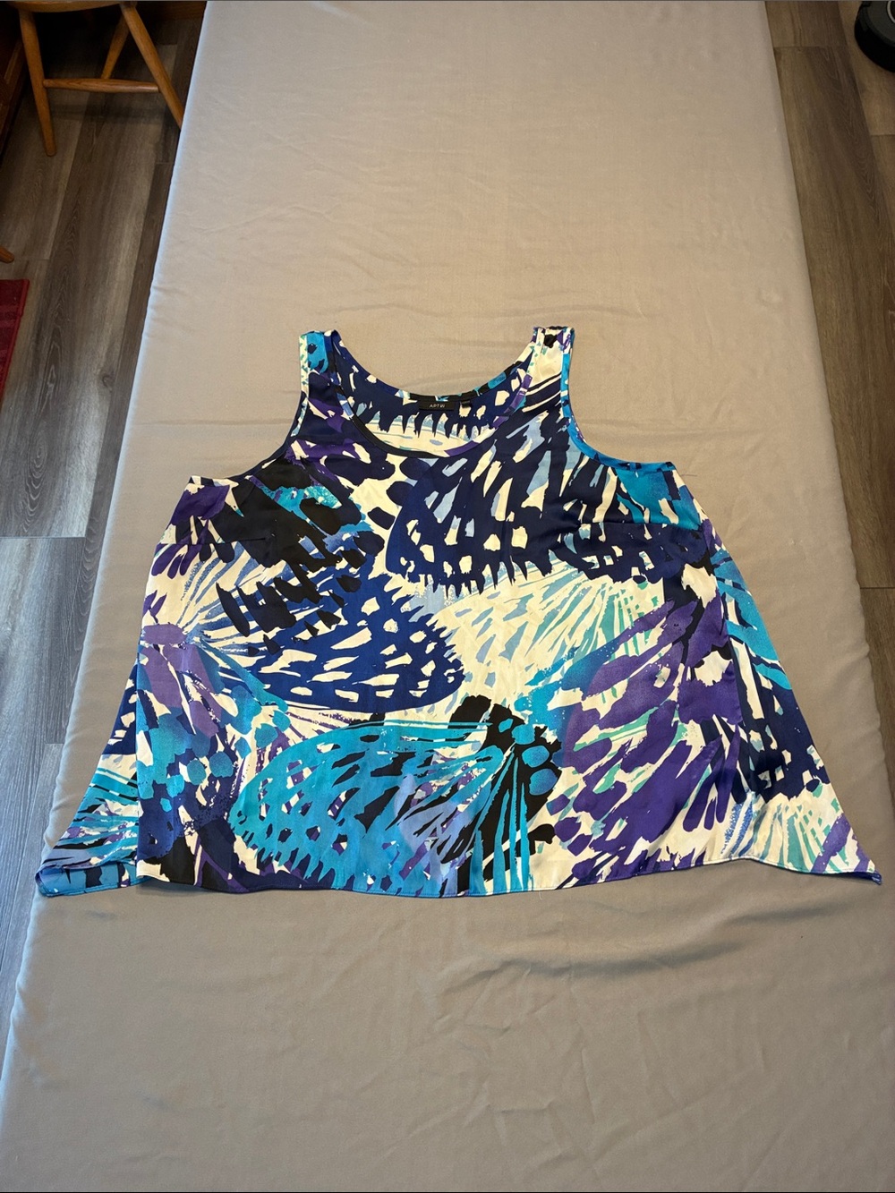 Apt. 9 Blue Teal Purple Abstract Tank Top